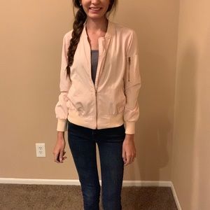 Pink bomber jacket